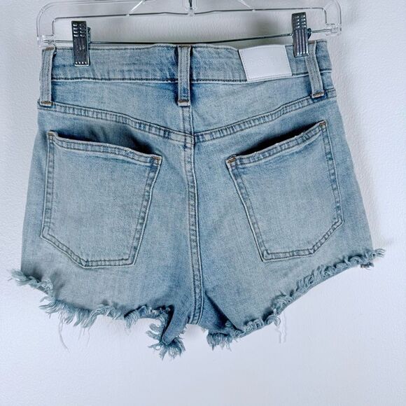 New Pistola Distressed Size 28 Denim Shorts medium wash sold for out NWOT - Picture 6 of 13